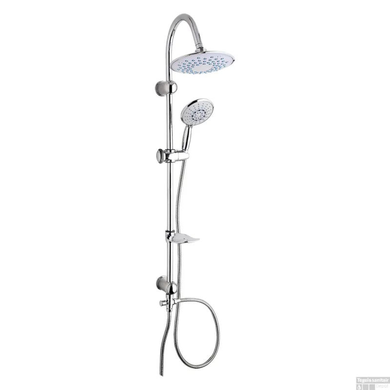 Aanbieding Doucheset Differnz Wellness Trendline met Handdouche 20x20x105 cm Chroom (zonder kraan)