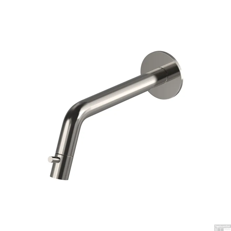 Fonteinkraan Inbouw Hotbath Cobber 1-knop gebogen 18.6 cm Inkortbaar Geborsteld Nikkel Direct Beschikbaar