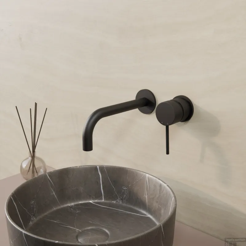 Wastafelkraan BWS Camal Inbouwkraan Eenhendel Mat Zwart (inbouw en afbouwdeel) Tijdelijk Beschikbaar
