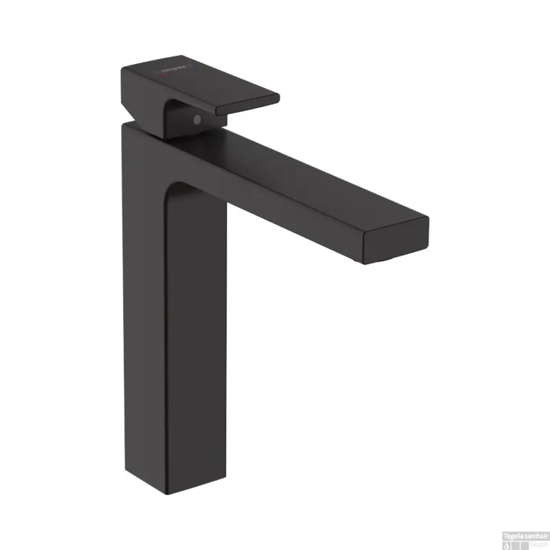 Wastafelmengkraan HansGrohe Vernis Shape Eengreeps 230 Zinc Zonder Afvoer Mat Zwart Direct Beschikbaar