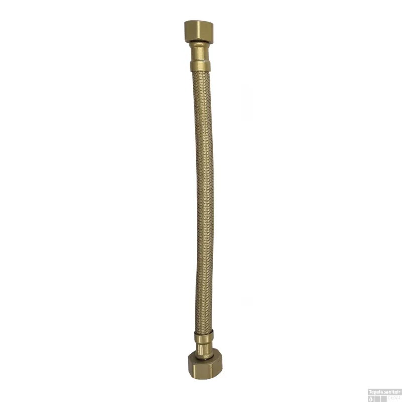 Flexibele Aansluitslang Wiesbaden Riko 1/2 x 3/8 25 cm Geborsteld Messing Actieprijs