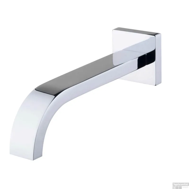 Veilige Betaling Inbouw baduitloop 20cm 1/2‘chroom Rombo vierkant