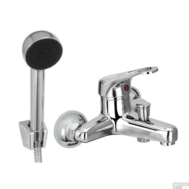 Badkraan Van Marcke Flow Bad/Douche Mengkraan Met Handdouche Chroom Koop Vandaag