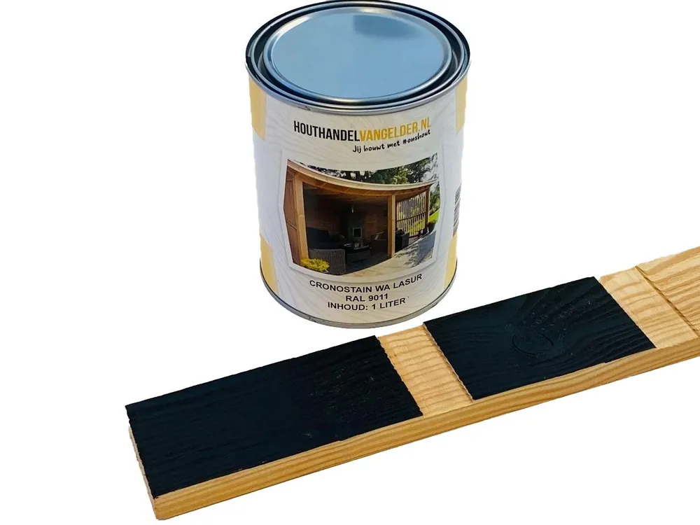 Merkproduct Zwarte beits voor het behandelen van douglas, eiken en tuinhout. - Houtbeits zwart 2.5L