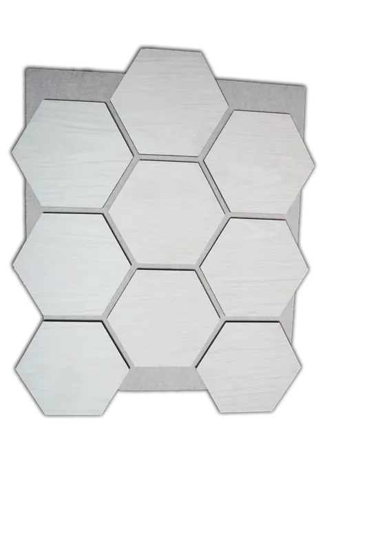Hexagon Akupanel – Akoestische wandpaneel - Japandi Beige Eiken 80 x 65 x 2cm Populair
