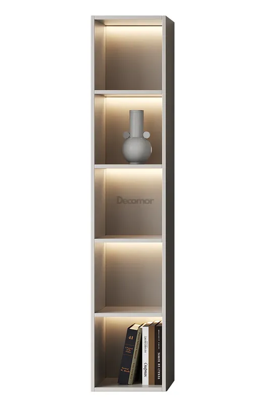 Nu Kopen Chic Elegante Vakkenkast met LED – Japandi Beige – 200x40x40 cm