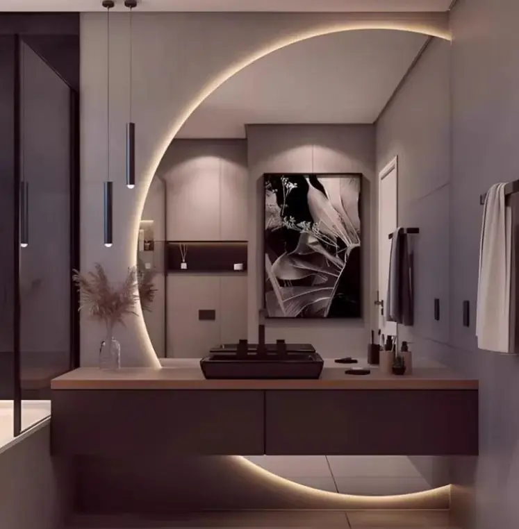Must-Have Halve Maan Spiegel Lys – 160x100 cm | Tweedelig design met LED-verlichting
