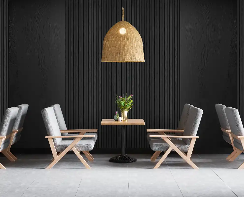 Beperkt Aanbod Decor Paneel – Zwart Eiken – Akoestisch Wandpaneel – 280 x 60 cm