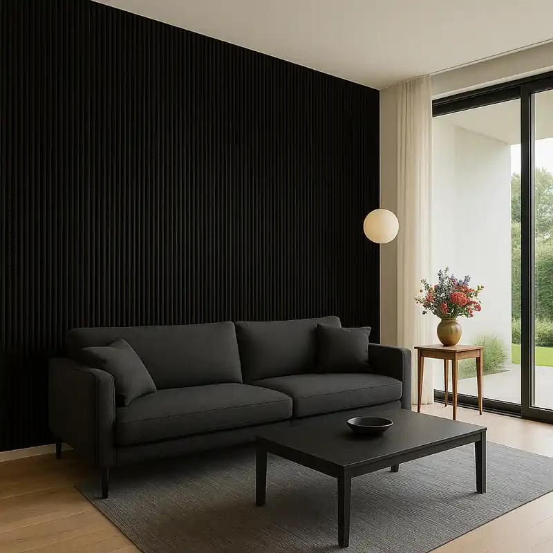 Gratis Retour Suède Akoestisch Wandpaneel – Zwart – 280 x 60 cm