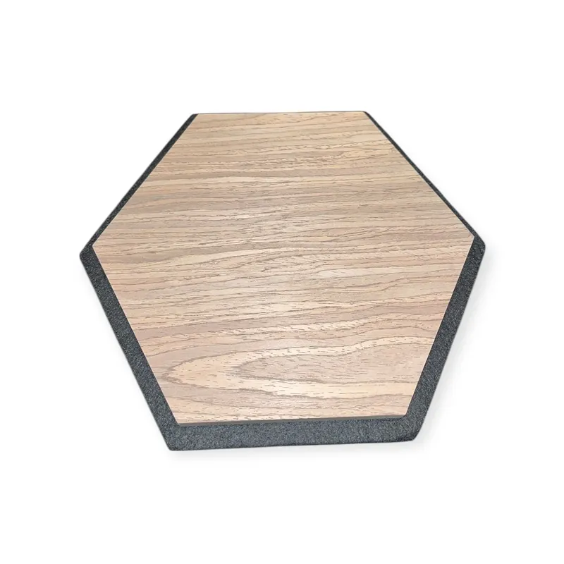 Hexagon Sample - Akoestische wandpanelen – Sample Walnoot eiken Seizoensaanbieding