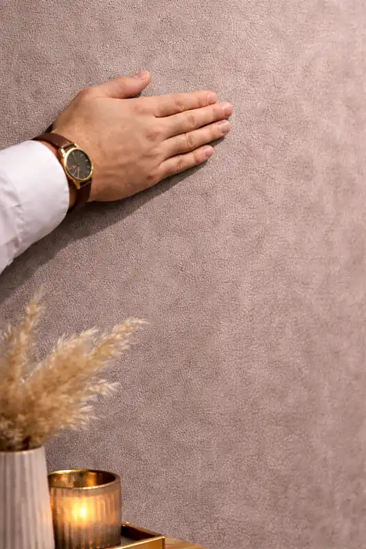 Suede Wandpaneel - Natuurlijke Textuur - 280 x 122cm - Taupe Koop Vandaag
