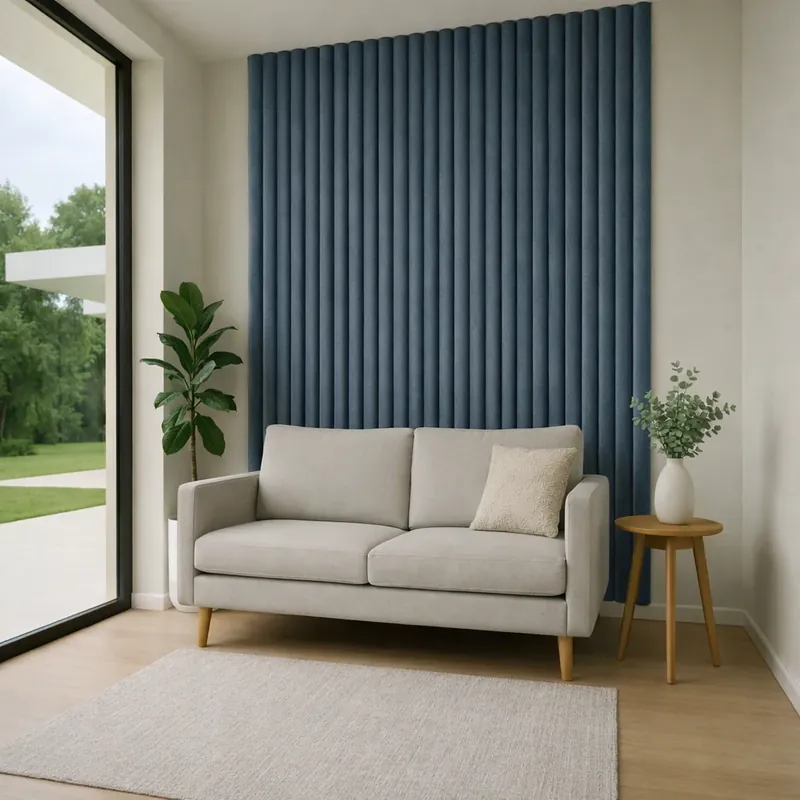 Suède Akoestisch Wandpaneel – Turqoise – 280 x 60 cm Weekendaanbieding
