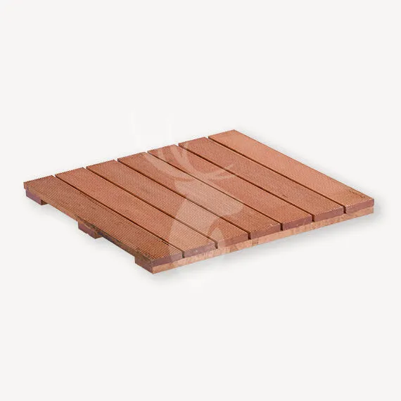 Voordeelprijs Vlondertegel | 50x50 cm | hardhout | reliëf profiel