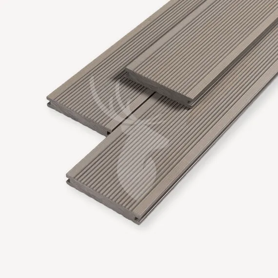 Meest Verkocht Duofuse vlonderplank Ribbel | Massief | Stone Grey | 14 cm