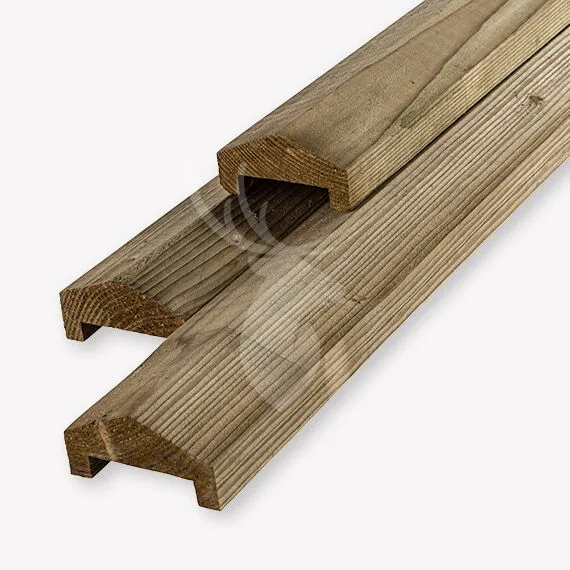 Afdeklat piramide | groen geïmpregneerd | sponning 33 mm Weekendaanbieding