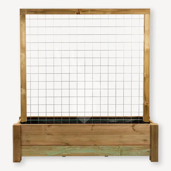 bloembak met klimplant trellis | 120x40x180 cm Beperkte Voorraad
