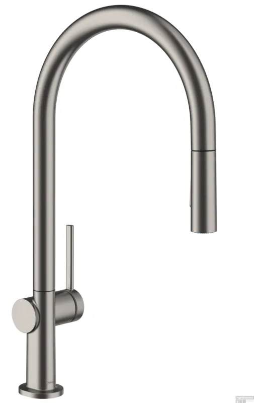 Hansgrohe Talis M54 ééngreeps keukenmengkraan 210 met uittrekbare vuistdouche en sBox, 2 straalsoorten, Brushed Black Chrome Uitverkoop