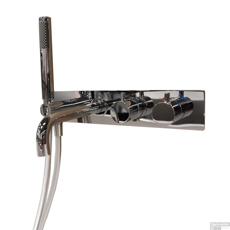Nu Kopen Badkraan BWS Exclusive Thermostaat Inbouw 2-knops Chroom