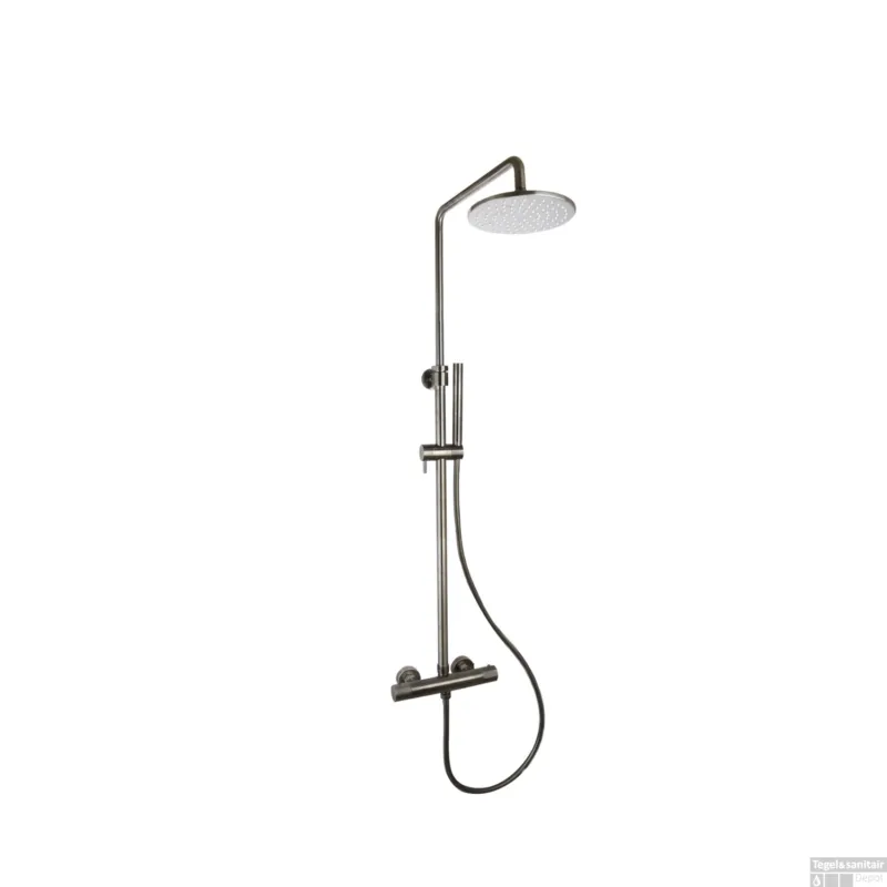 Merkproduct Doucheset Sanilux Rubb Opbouw Thermostatisch Rond Gunmetal