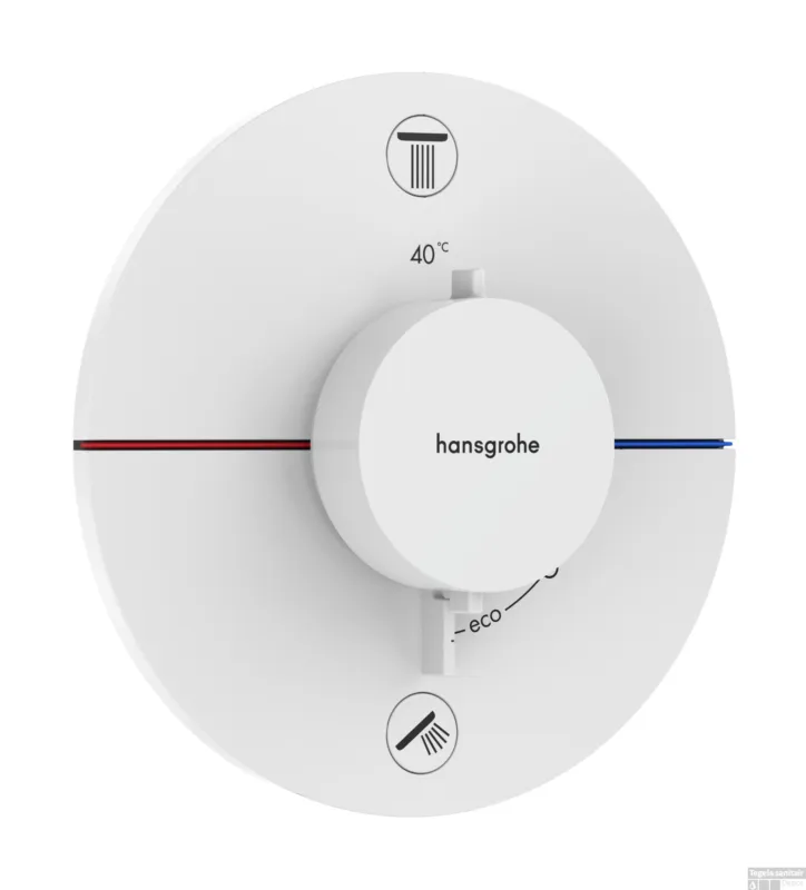 Aanbieding Hansgrohe ShowerSelect Comfort S thermostaat inbouw voor 2 functies, mat wit