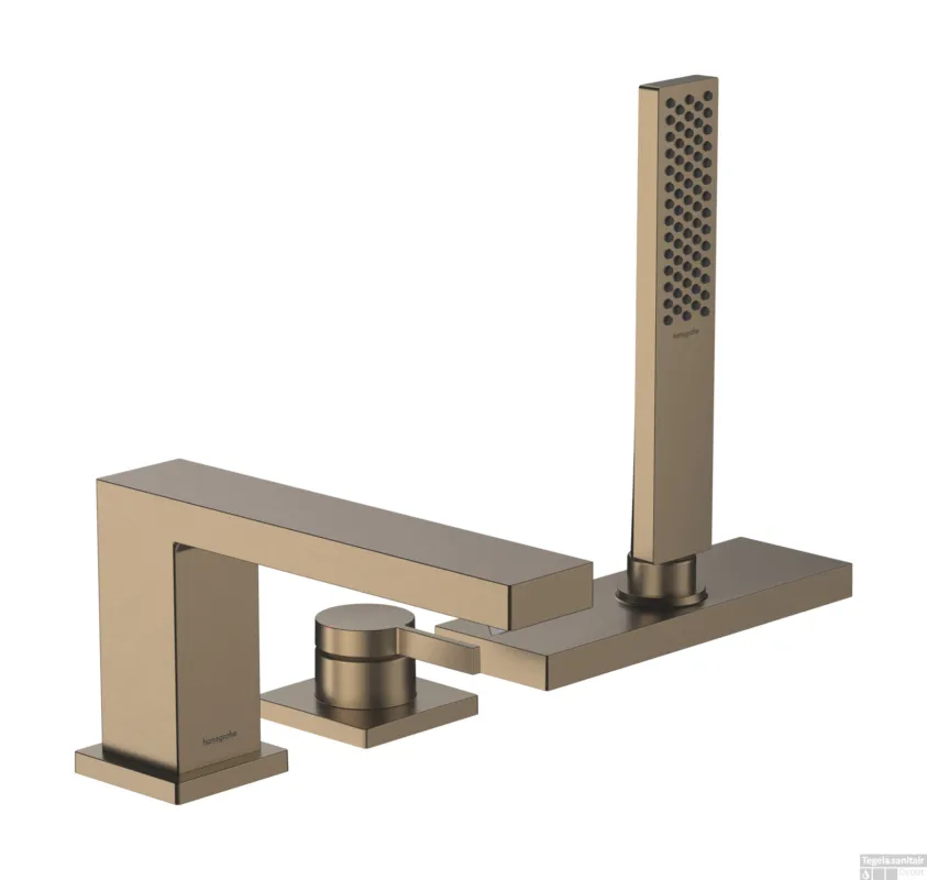 Actieprijs Hansgrohe Tecturis E 3-gats ééngreeps badrandmengkraan met sBox, Brushed Bronze