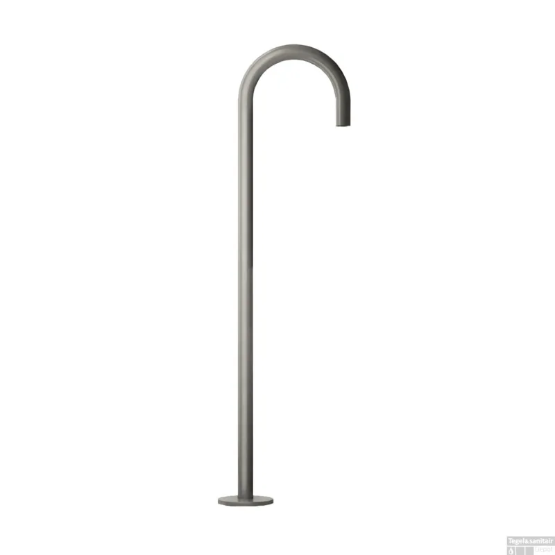 Baduitloop Hotbath Cobber Vrijstaand 106 cm Geborsteld Nikkel Meest Verkocht