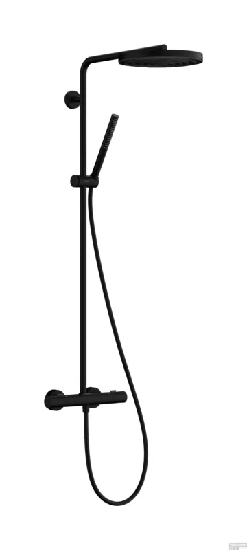 Hansgrohe Pulsify S Puro Showerpipe 260 1jet EcoSmart met thermostaat, mat zwart Seizoensaanbieding