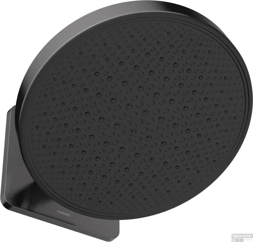 Hoofddouche Hotbath Cobber 1-F opbouw, 300mm Kantelbare Wandarm Geborsteld Gun Metal Favoriet