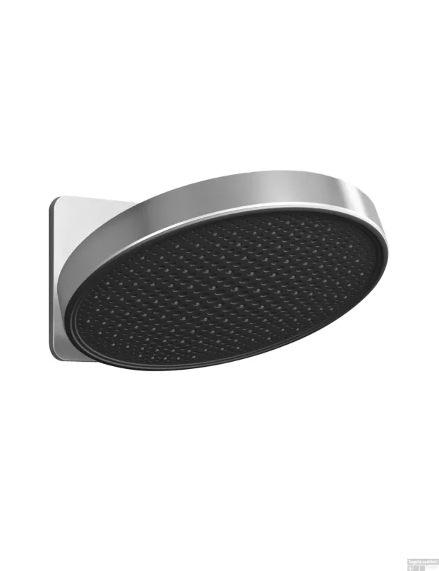 Hoofddouche Hotbath Cobber 1-F opbouw, 300mm Kantelbare Wandarm Geborsteld Nikkel Direct Beschikbaar
