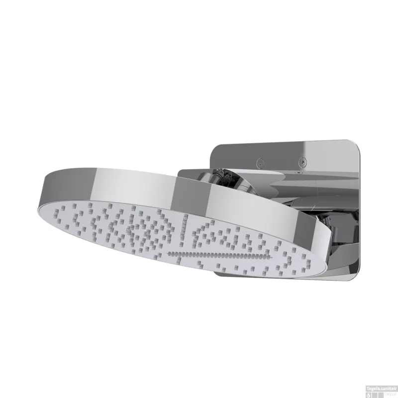 Hoofddouche IVY HALO Wandmodel Inc. Wandbeugel en Inbouwbox 32 cm Chroom Lage Kosten