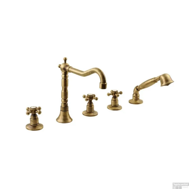 Badrandkraan Sapho Antea 3-kruisgreep Mengkraan Retro Compleet 5-gats Brons Speciale Aanbieding