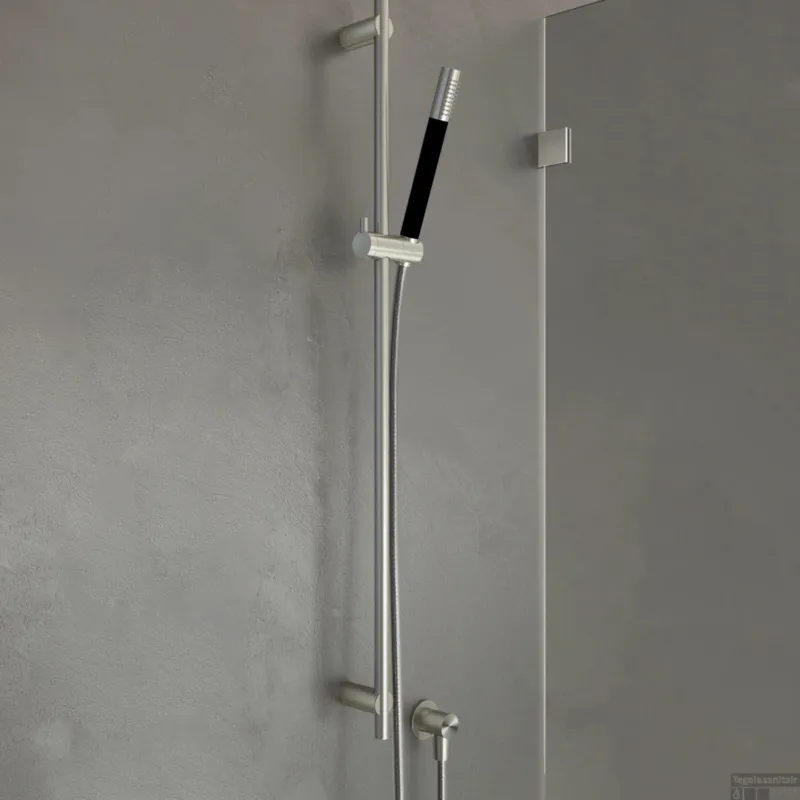 Glijstangset Hotbath Archie met Wanduitlaat Doucheslang 150 CM Staafhanddouche RVS316 Lage Kosten