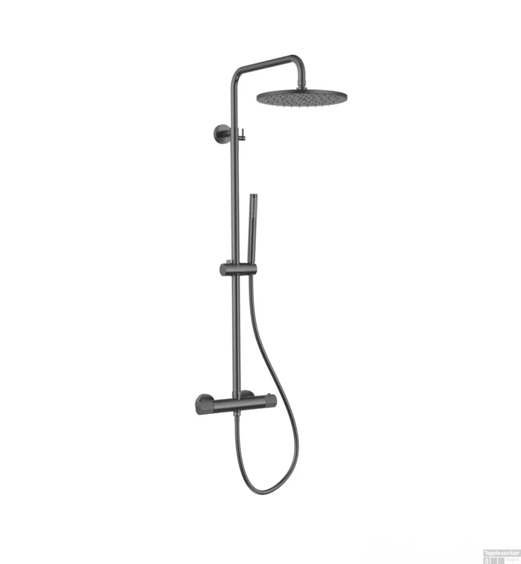 Regendoucheset BWS Sensa Cool Touch Thermostatisch 30 cm hoofddouche Gunmetal PVD Betaalbaar