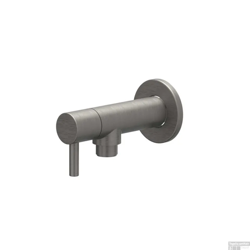 Hoekstopkraan IVY 1/2 3/8 Geborsteld Metal Black PVD Direct Beschikbaar