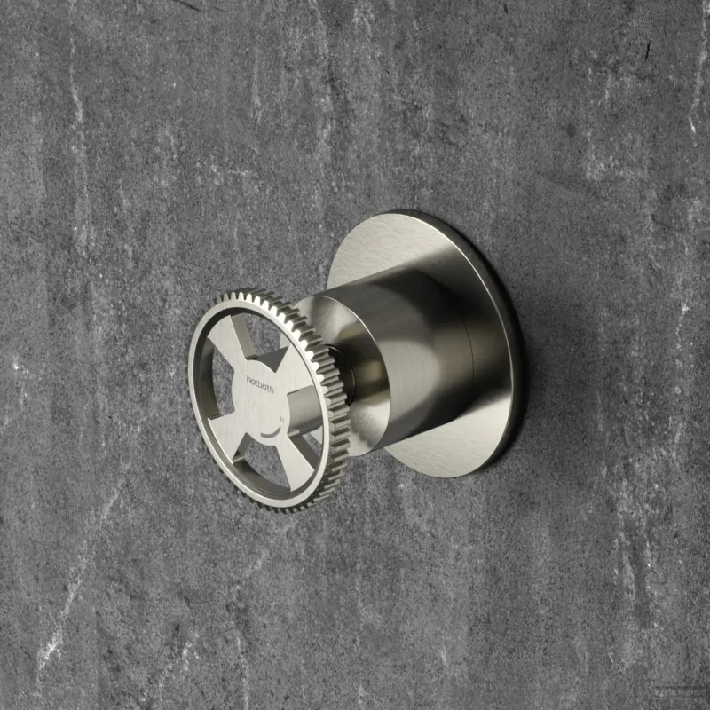 Inbouw Stopkraan Hotbath Cobber @Work Warm Geborsteld Nikkel (excl. inbouwdeel) Shop Nu