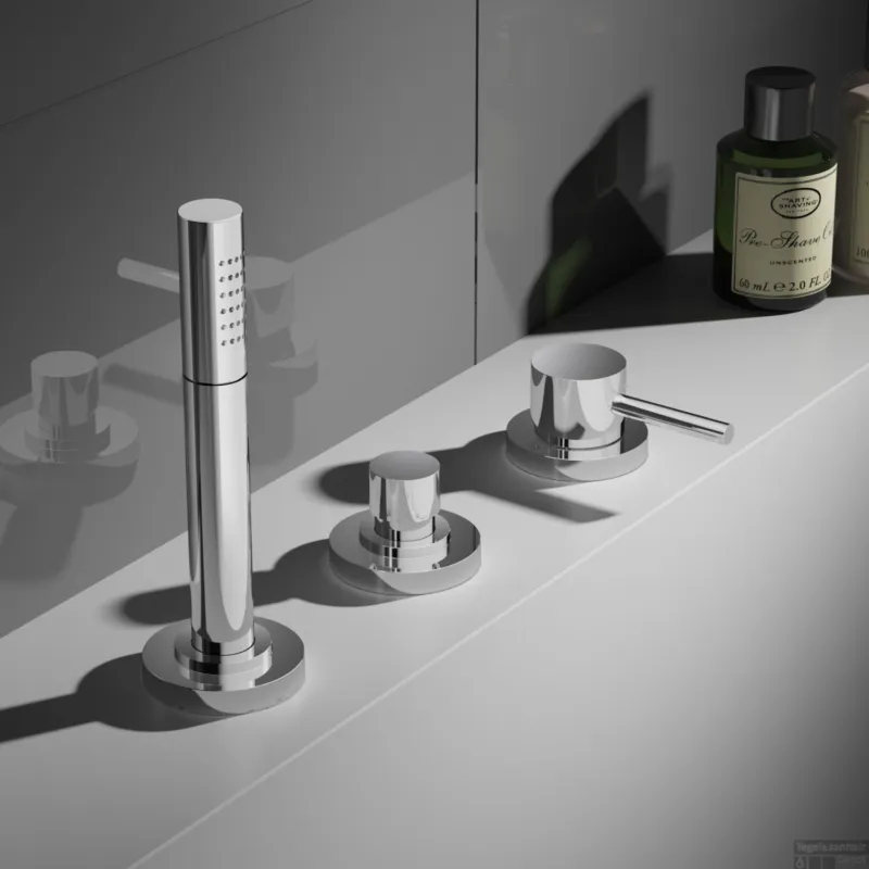 Badrandcombinatie Hotbath Buddy 1-hendel Mengkraan 2-weg Chroom Merkproduct