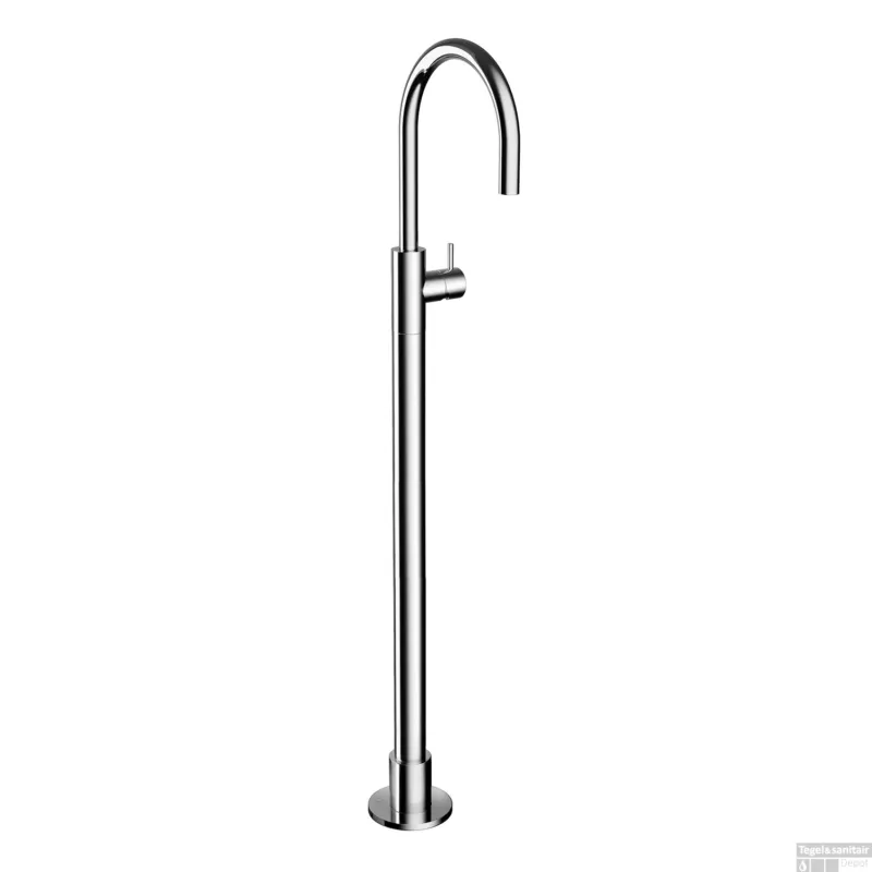 Snelle Levering Vrijstaande Wastafelmengkraan Hotbath Cobber 1-hendel Gebogen 121 cm Chroom