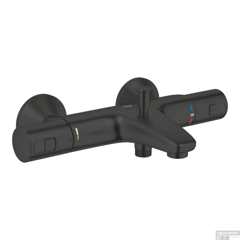 Superprijs Badkraan Thermostatisch GROHE Precision start 150mm M kop Mat Zwart