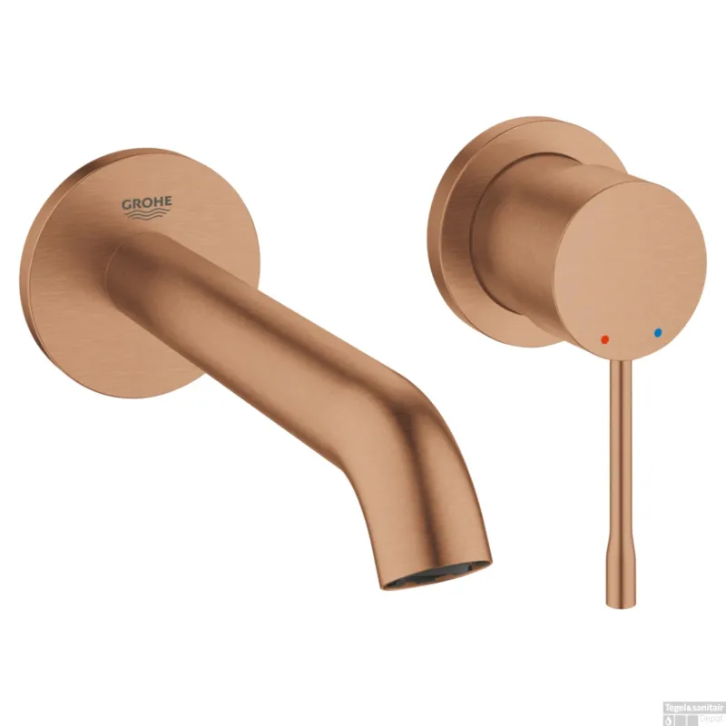 Uitverkoop Wastafelkraan GROHE Essence Inbouwkraan 18.3 cm Warm Sunset Geborsteld (excl. inbouwdeel)
