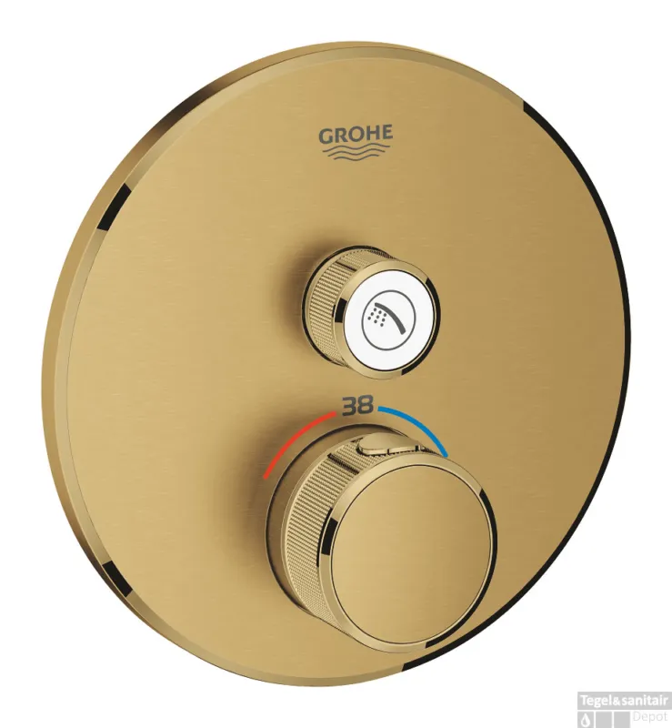 Opbouwdeel GROHE Grohtherm Smartcontrol Douche T, Rond Cool Sunrise Geborsteld Speciale Aanbieding