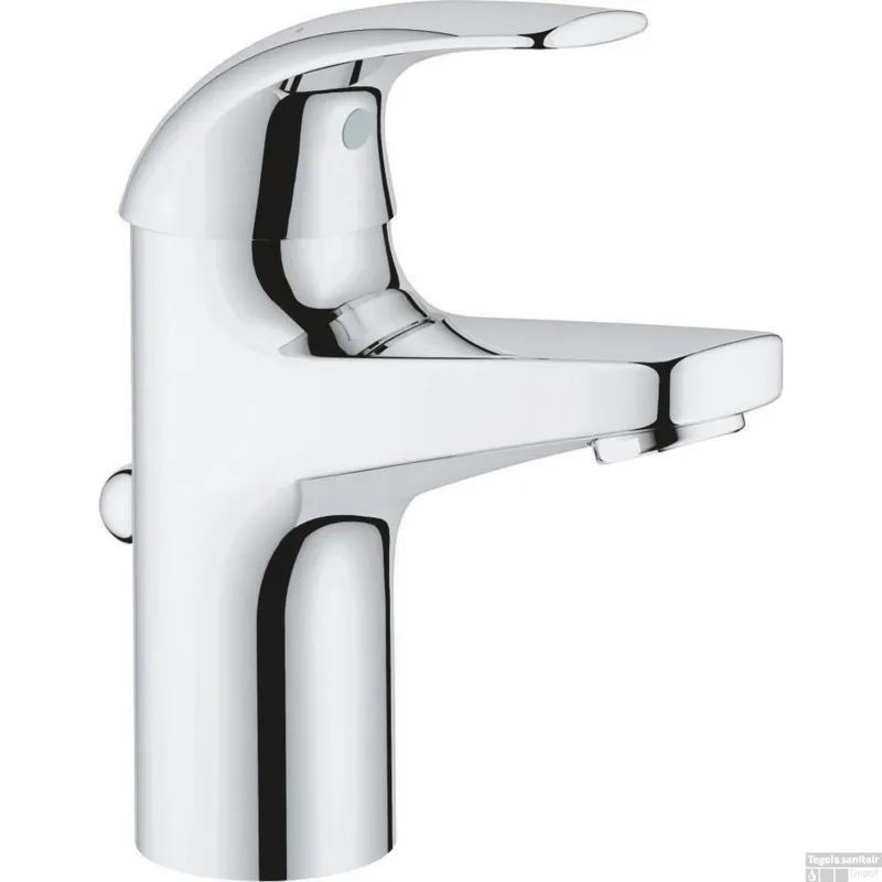 Wastafelkraan GROHE Start Curve 1-gats S-size met Waste en 28 mm Cartouche Chroom Finale Uitverkoop