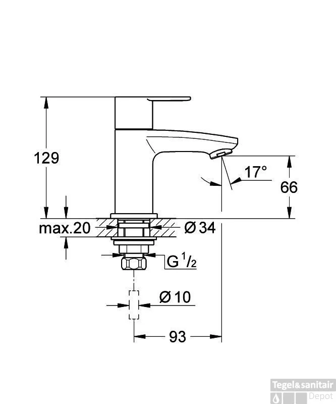 OUTLET Grohe Touche Cosmopolitan Fonteinkraan Chroom Must-Have