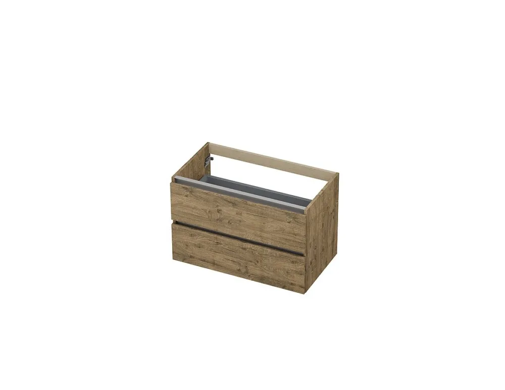Beste Prijs BLISS Onderkast 2 laden greeploos alu keerlijst | 600 x 450 x 520