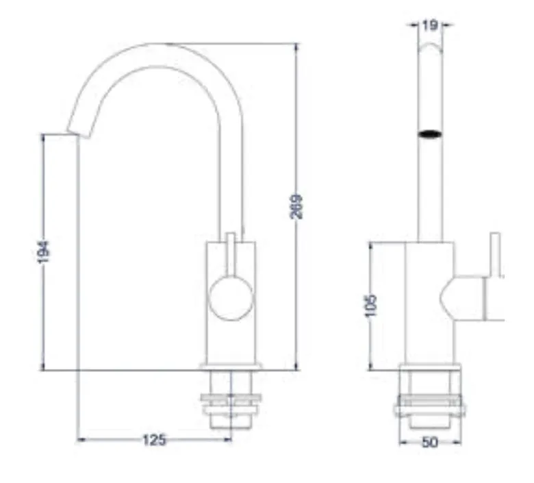 Dagaanbieding IVY kraan | BOND Wastafelmengkraan Draaibare Uitloop - Geborsteld Metal Black PVD