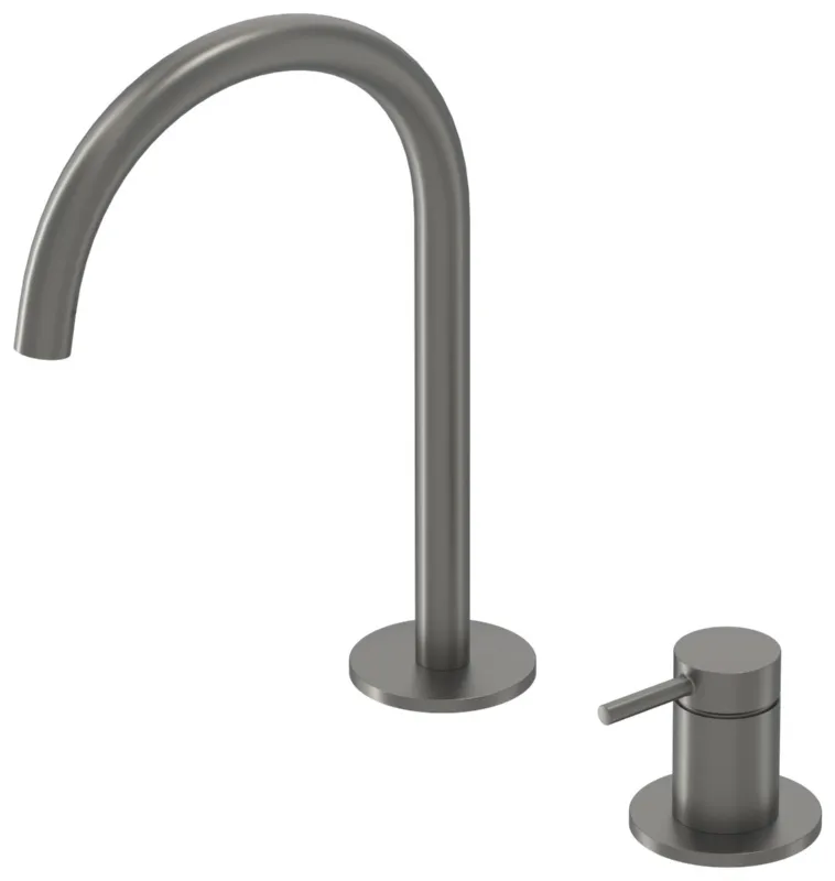 Merkproduct IVY kraan | BOND Wastafelmengkraan 2-gats Bladmontage - Geborsteld Metal Black PVD