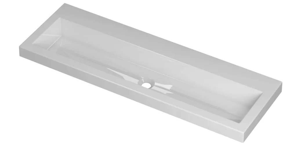 Speciale Aanbieding ROOTS Wastafel in porselein | 120 x 40 x 6