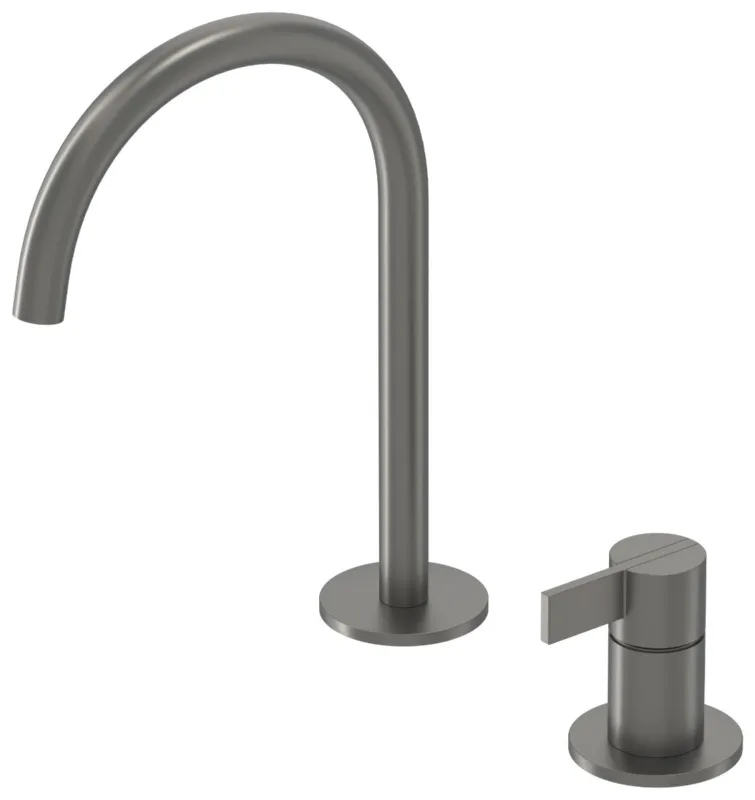 Snelle Levering IVY kraan | PACT Wastafelmengkraan 2-gats Bladmontage - Geborsteld Metal Black PVD