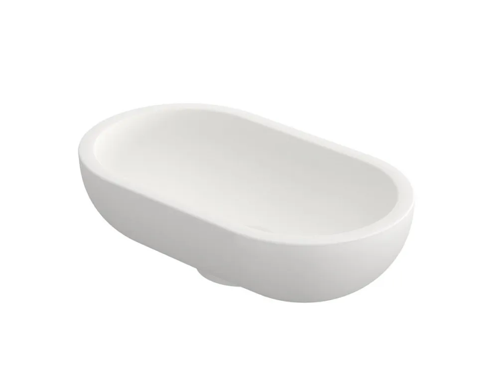 Gereduceerde Prijs Fontein Opbouwkommen | One - Opbouwkom polystone ovaal | 33 x 19 x 10
