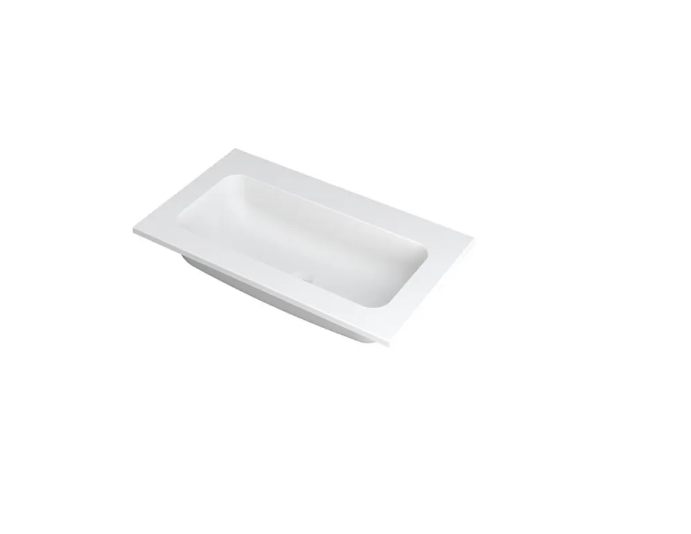 FAKTOR Wastafel in polystone | 80 x 45 x 1,5 wasbak centraal Favoriet