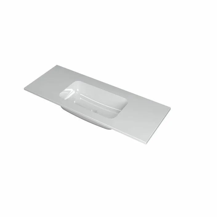 FAKTOR Wastafel in polystone | 120 x 45 x 1,5 wasbak midden Gratis Retour